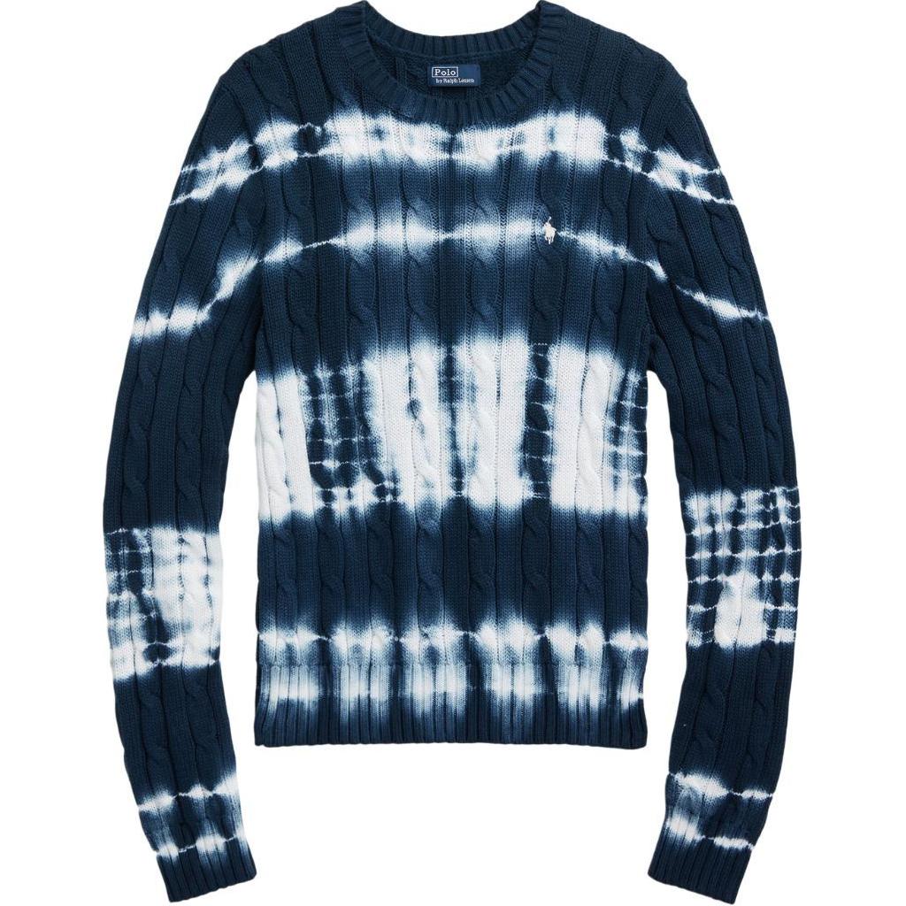 

Джемпер с косой вязкой Julianna Polo Ralph Lauren, Синий