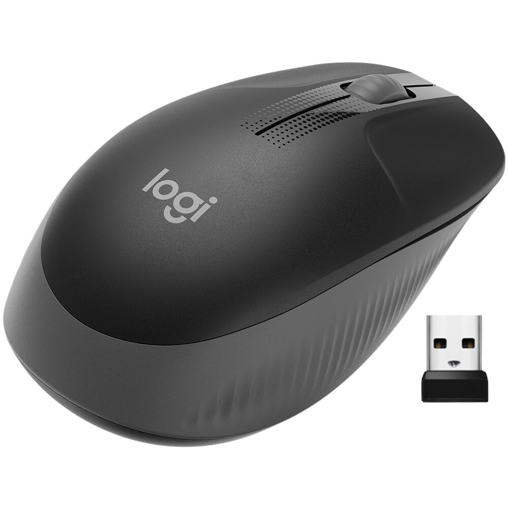 

Полноразмерная беспроводная мышь Logitech M190 (угольная)