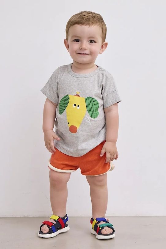 

Хлопковая футболка для малышей Happy Dog Bobo Choses, серый