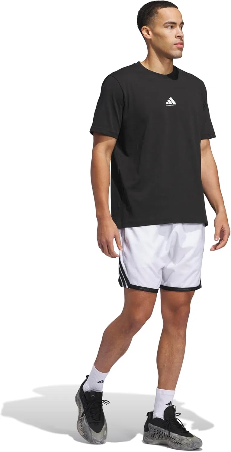 Шорты баскетбольные adidas Crazy Lite, цвет White/Black — фото 3