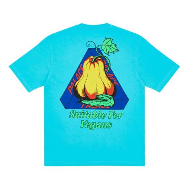

Футболка PALACE Nein Cheese Nein Egg T-Shirt Blue Back Printing Short Sleeve Unisex, синий