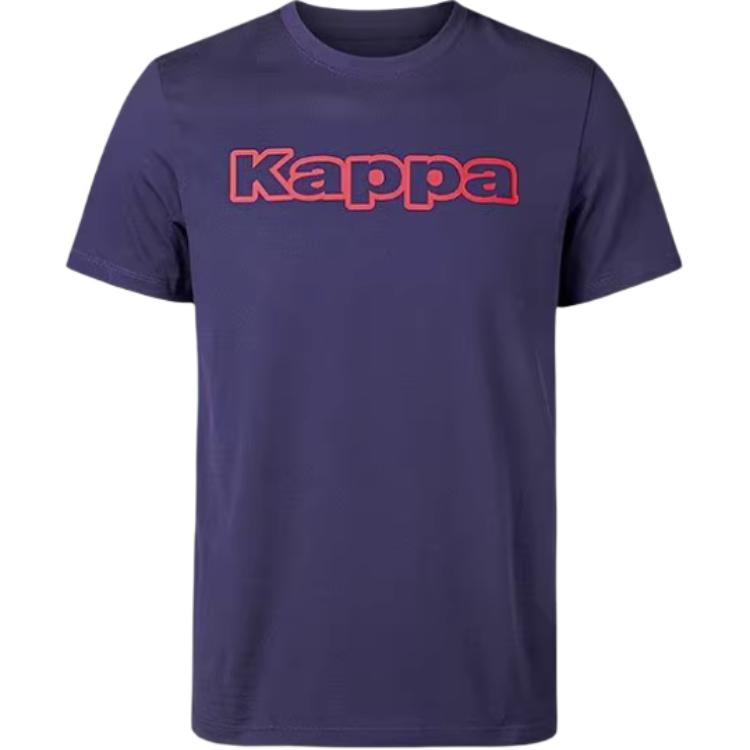 

Футболка мужская с круглым вырезом, тонкая, прямая посадка Kappa, фиолетовый синий