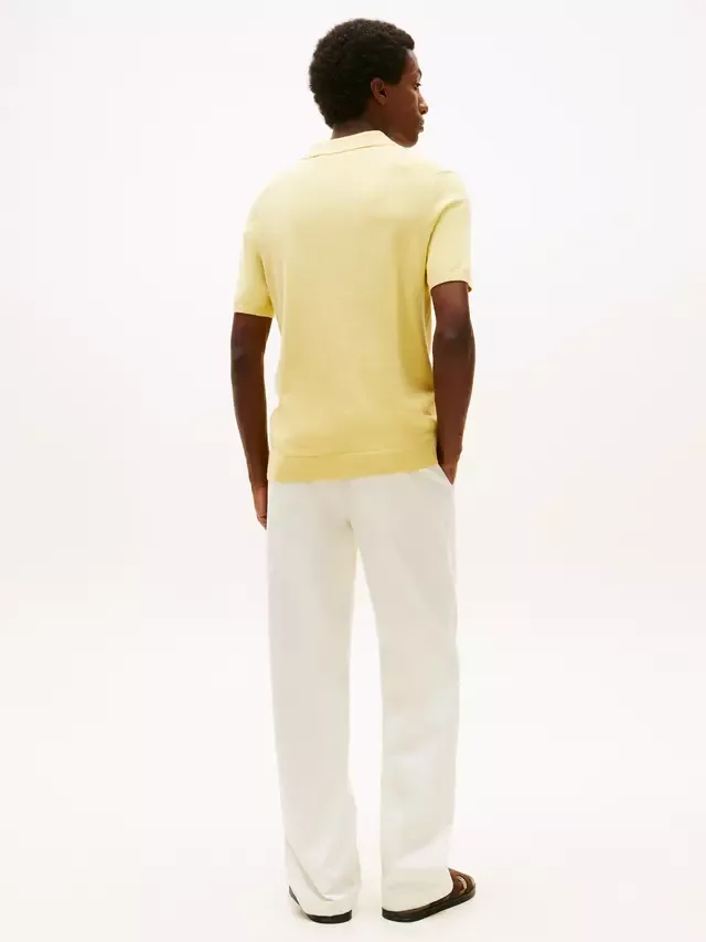 Рубашка-поло из чесаного хлопка, стандартного кроя, с коротким рукавом Tommy Hilfiger, Light Yellow — фото 3