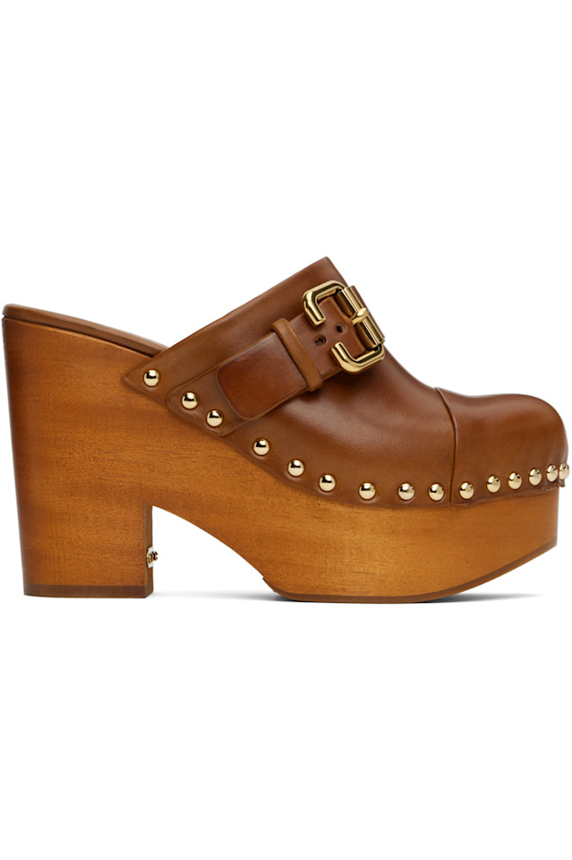 Женские мюли на платформе Jeanette Chloé, коричневый