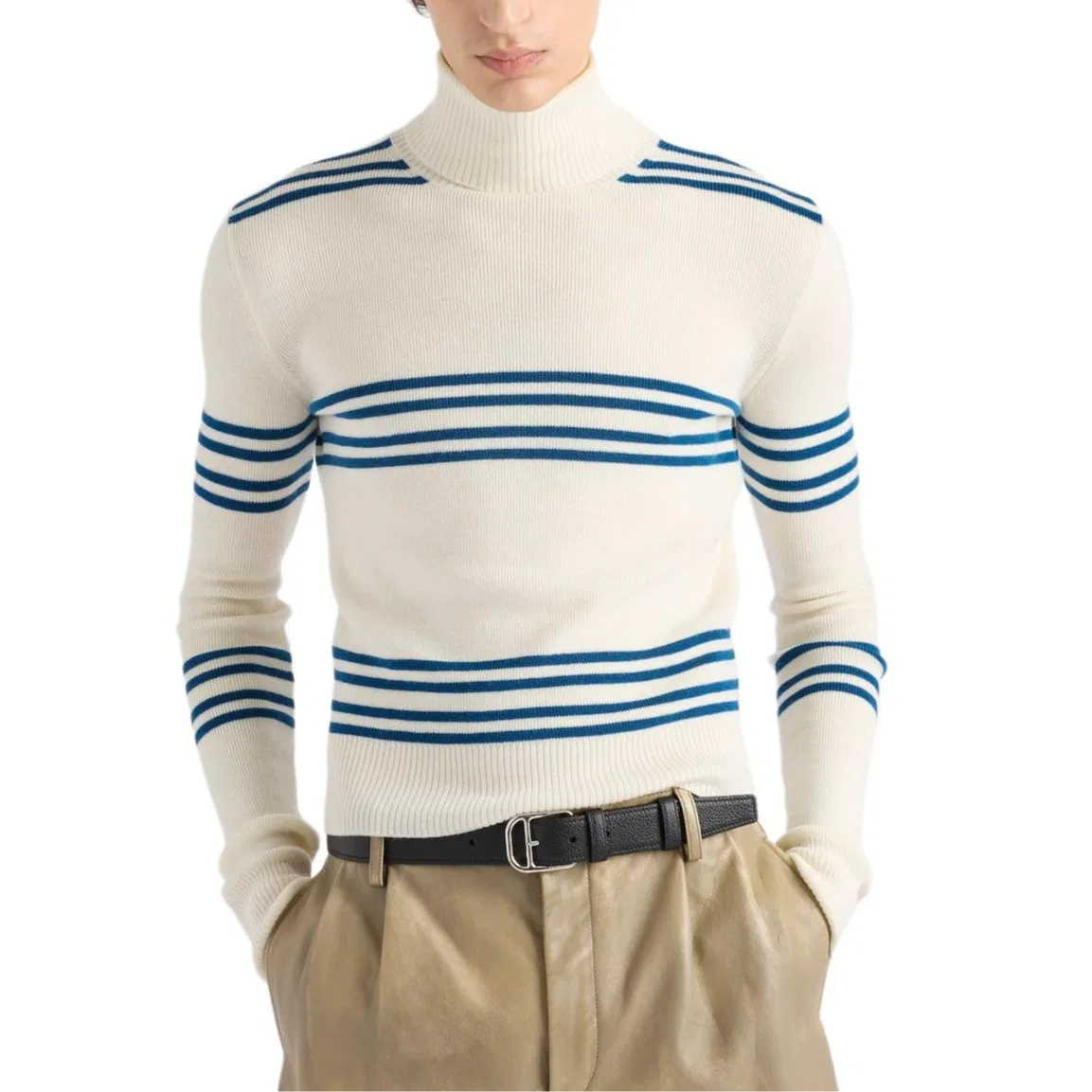 Свитер водолазка Natural White PRADA — фото 4