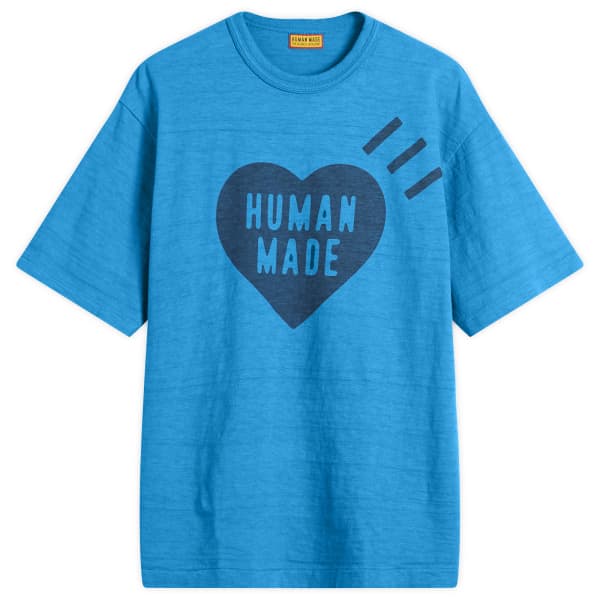 

Футболка с сердцем, окрашенная в готовом виде Human Made, синий