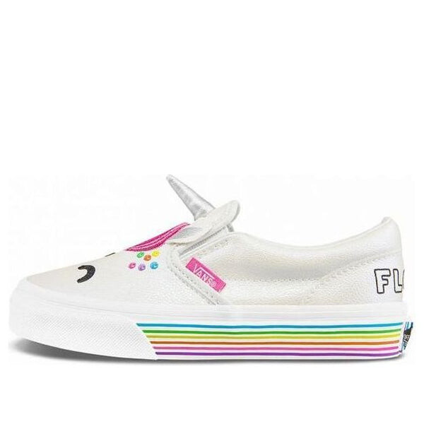 

Кроссовки flour shop x classic slip-on 'white pink' Vans, белый