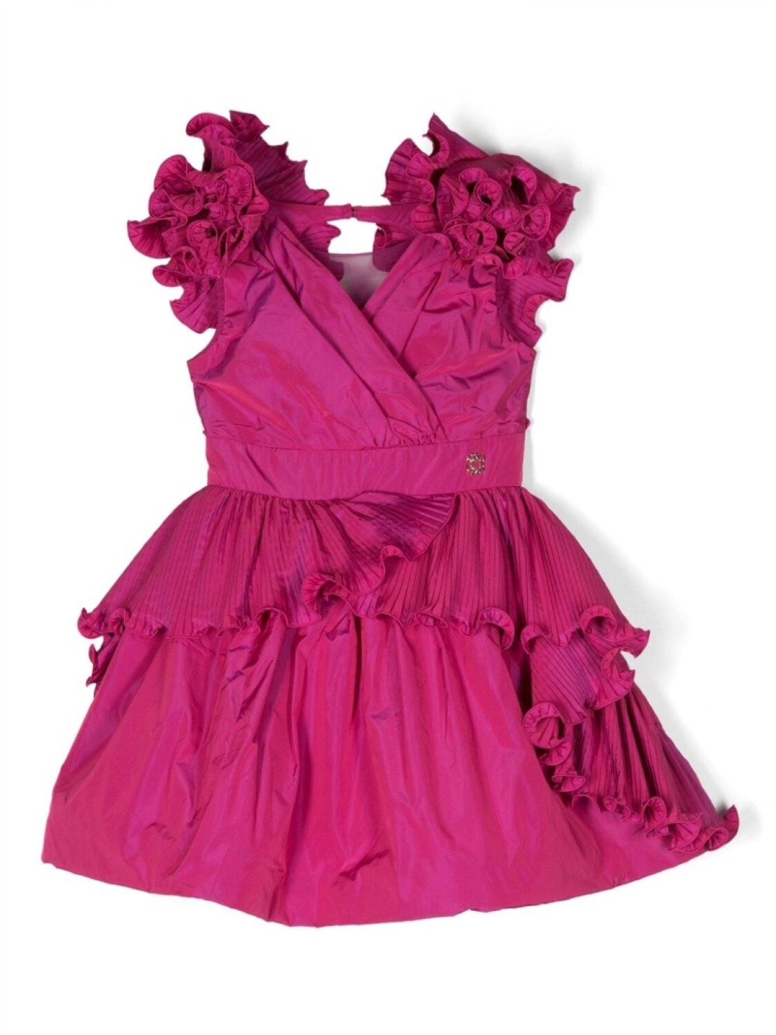 

Elie Saab Junior платье А-силуэта с оборками, розовый