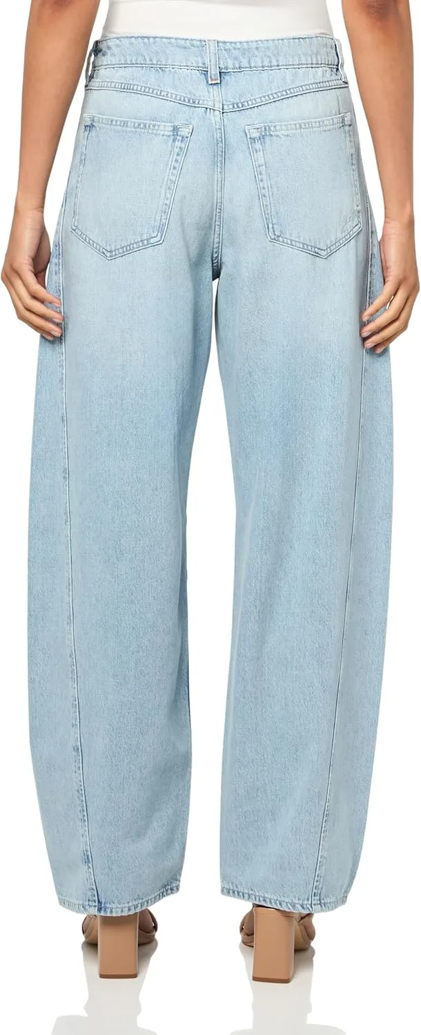 BOSS Женские джинсы Barrel Leg Bleached Denim — фото 2