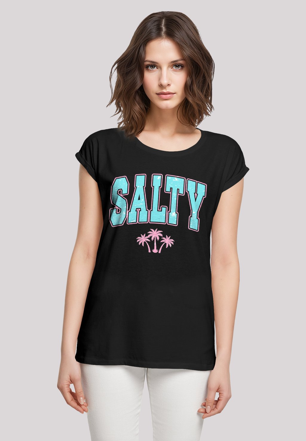 

Футболка с принтом BEACH SUMMER VACATION SALTY F4NT4STIC, черный
