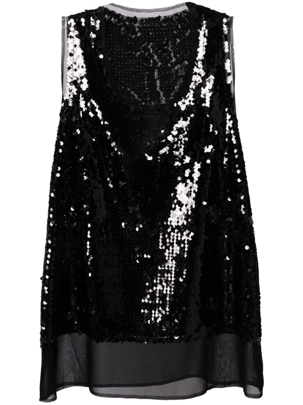 

Топ с пайетками COMME DES GARCONS, черный