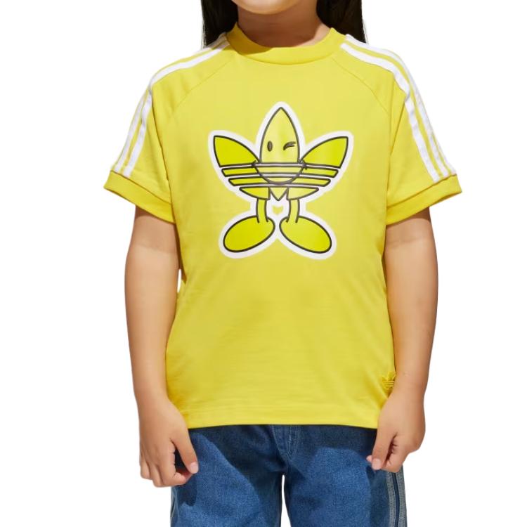 Adidas Originals Футболка желтая для детей 3-7 лет — фото 4