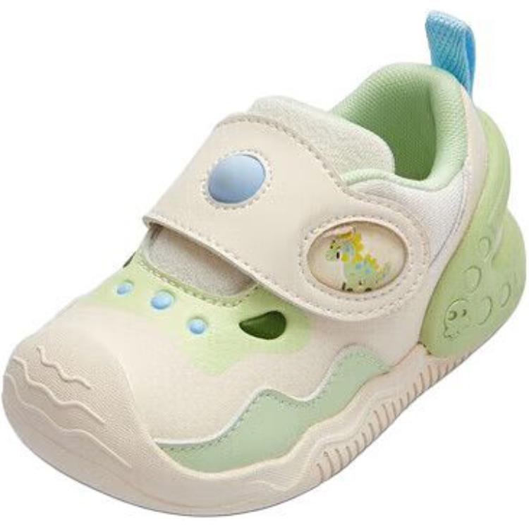 

Нескользящие износостойкие низкие туфли для малышей BALABALA, белый/зеленый