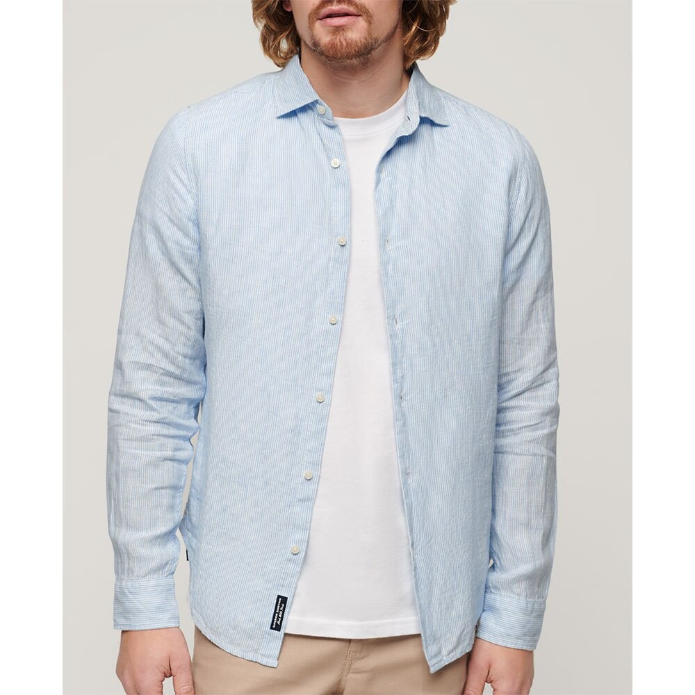 

Рубашка с длинным рукавом Superdry Studios Casual Linen, синий
