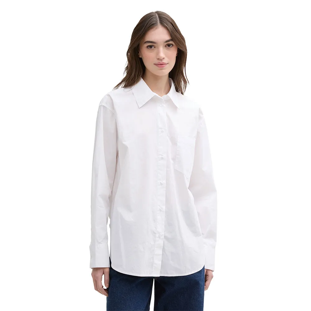 

Рубашка с длинным рукавом Tom Tailor Poplin Pocket, белый