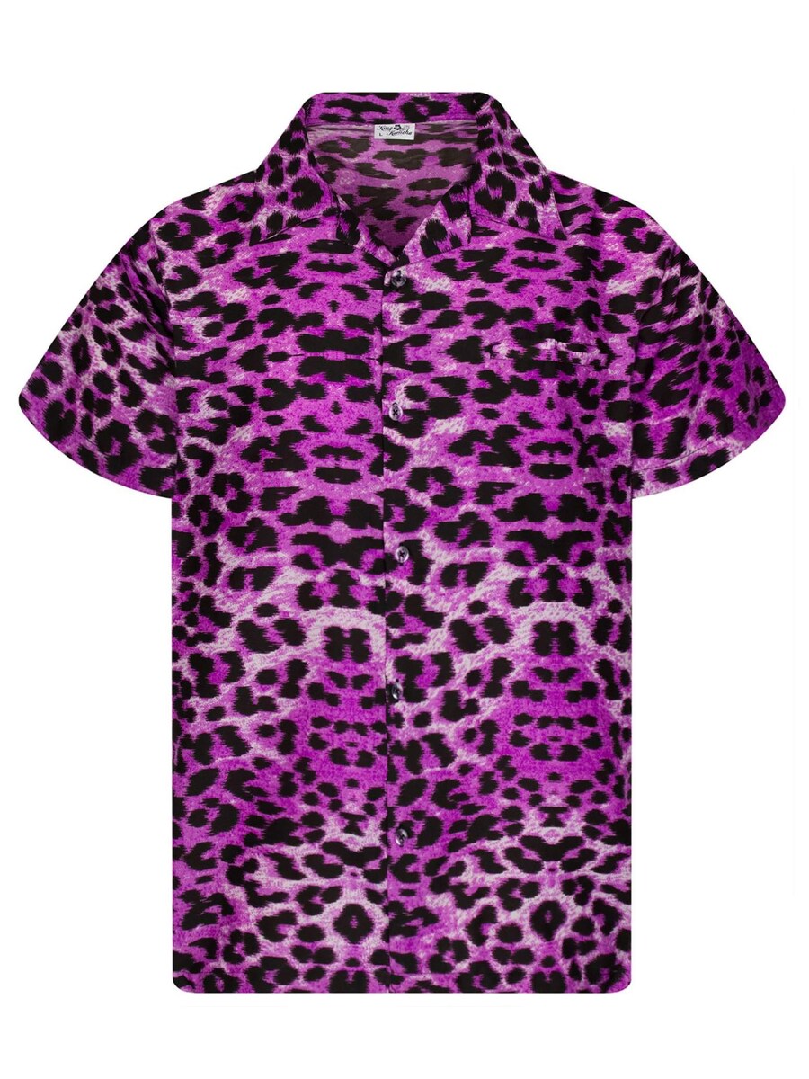 

Рубашка King Kameha Leopard, фиолетовый