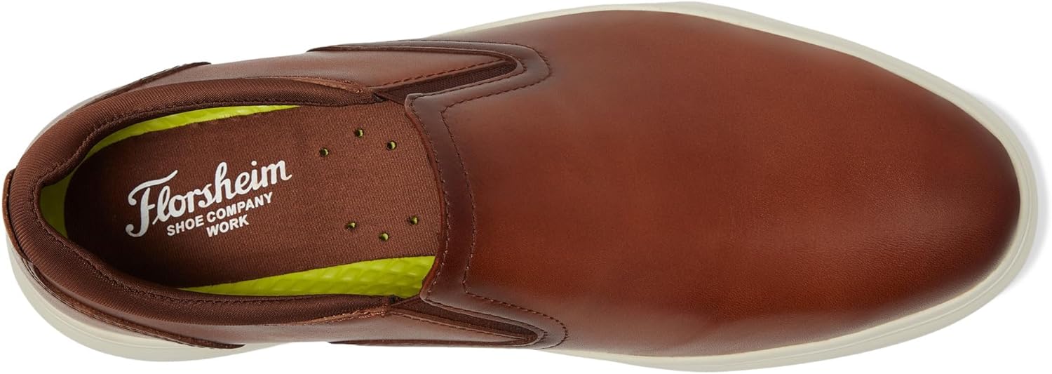 Мужские слипоны Florsheim Work Premier Slip-On ST, Cognac — фото 2