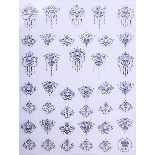 

Тонкие самоклеящиеся наклейки для ногтей Colorf CB-174 Silver Silver, AllePaznokcie