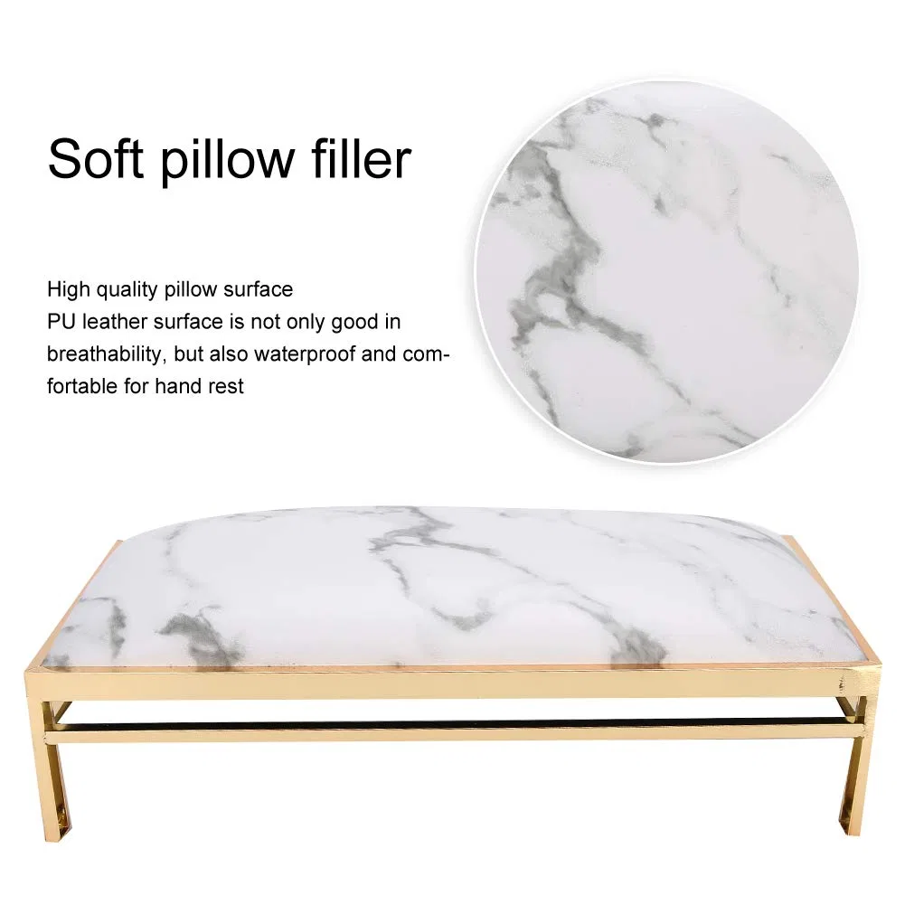 Подставка для рук для маникюра с держателем, из искусственной кожи ‎Wakects, Marble — фото 4