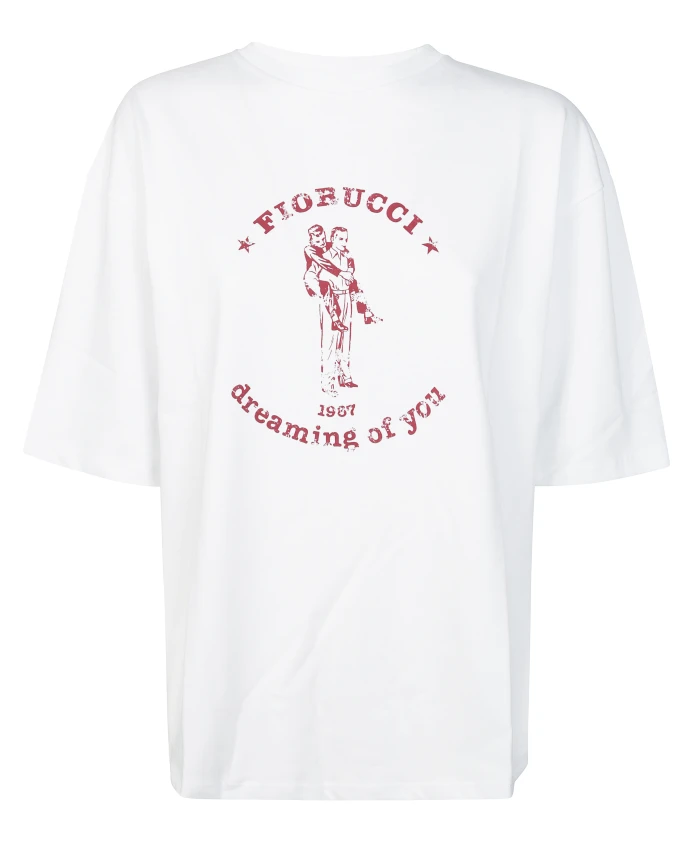 

Повседневная хлопковая футболка Fiorucci, белый