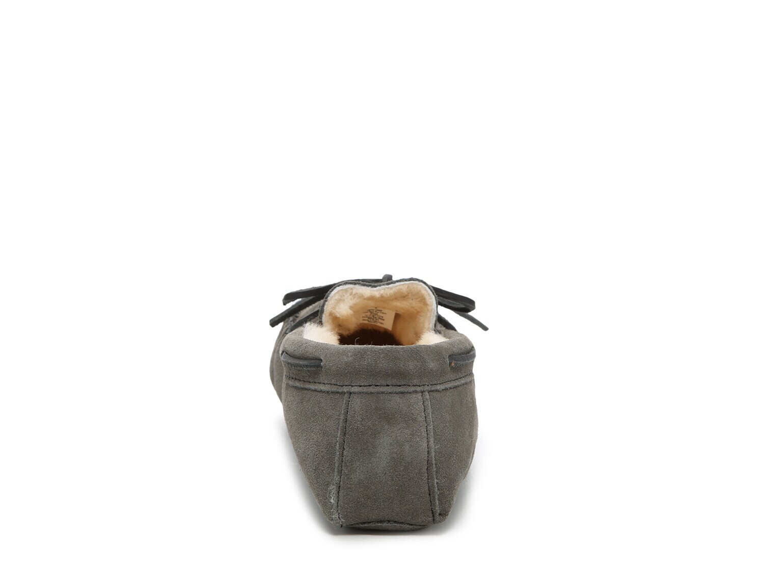 Тапочки-мокасины из овчины Minnetonka Sheepskin Softsole, серый — фото 4