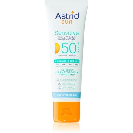 

Astrid Sun Sensitive Крем для загара для лица SPF 50+ Водостойкий 50 мл