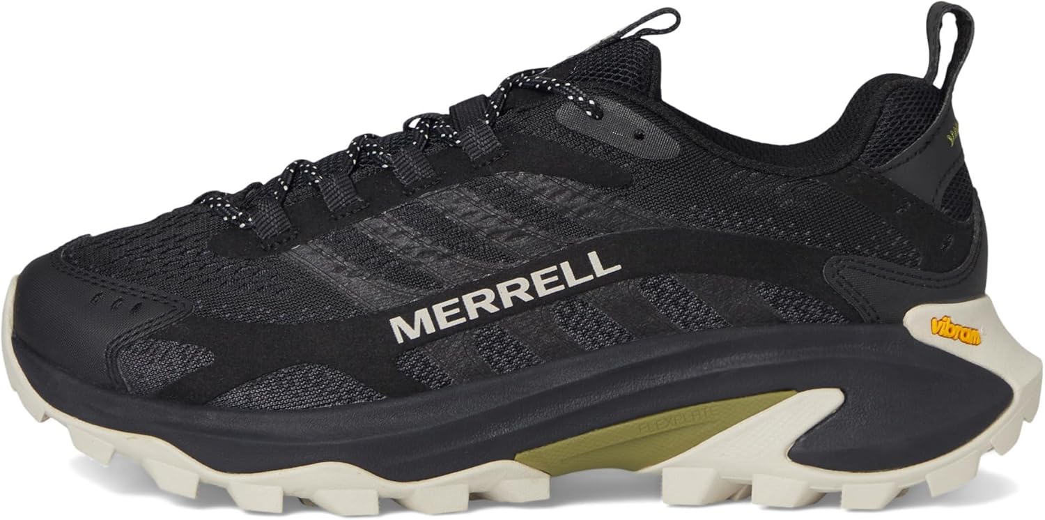 Детские водонепроницаемые кроссовки Merrell Moab Speed 2 Low с альтернативной застежкой, унисекс, черный — фото 4