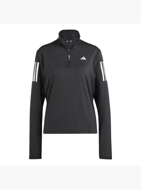 

Топ Run с полумолнией Adidas, черный