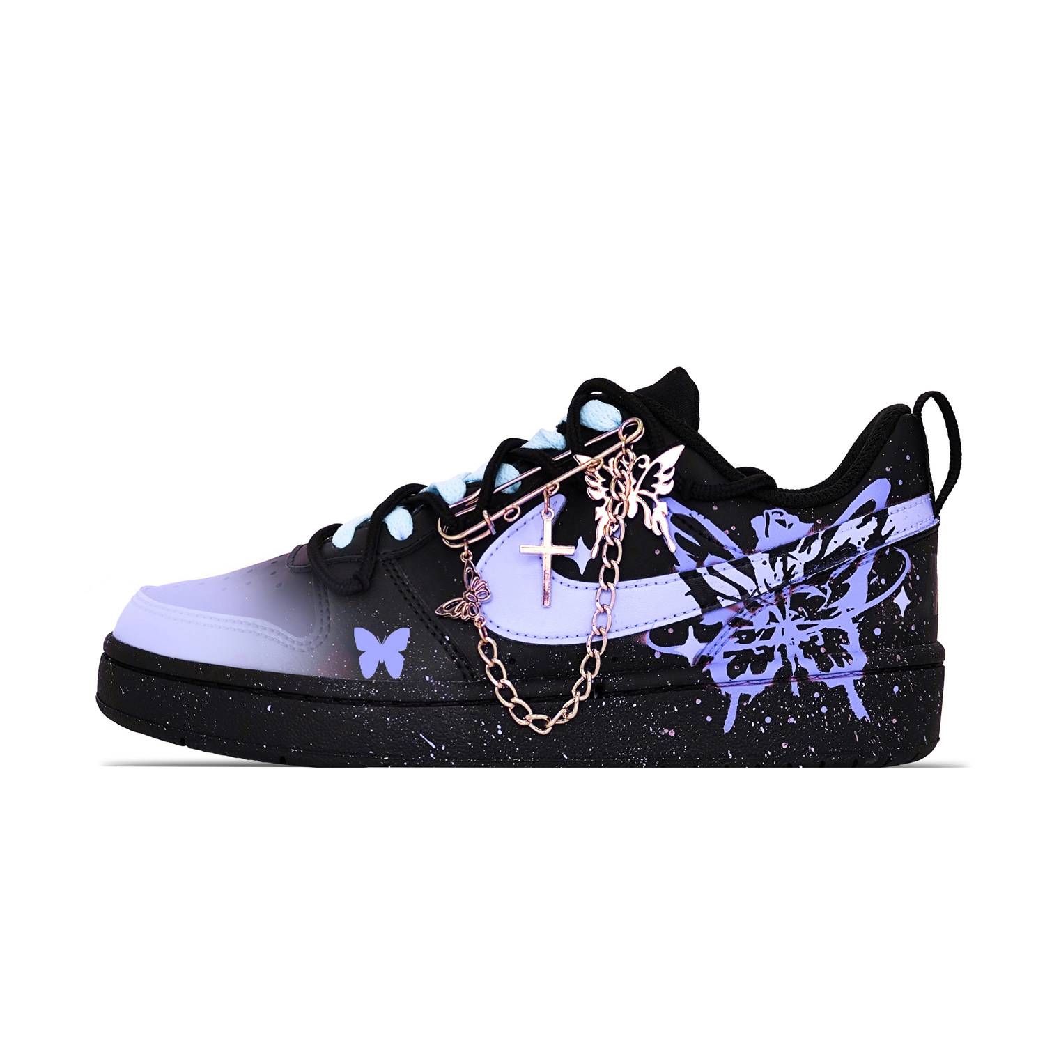 

Nike Кроссовки для скейтбординга Court Borough Dancing Butterfly Kids' Black Blue Unisex
