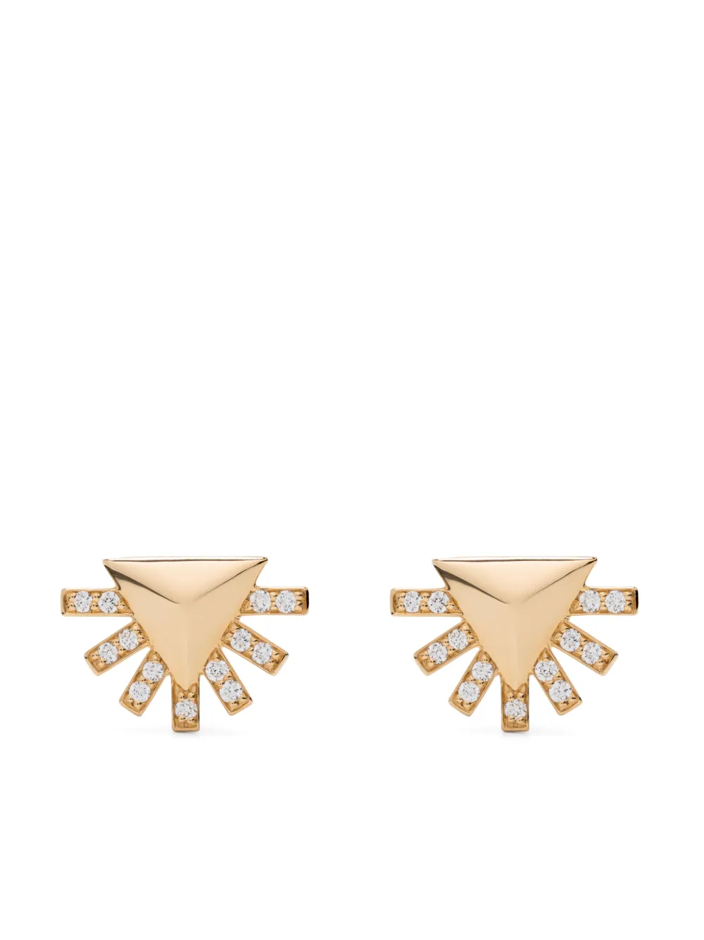 

Серьги-гвоздики Sunburst из желтого золота с бриллиантами Harwell Godfrey, золотой