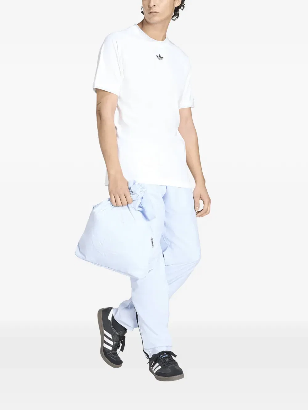Хлопковая футболка с логотипом Adidas, белый