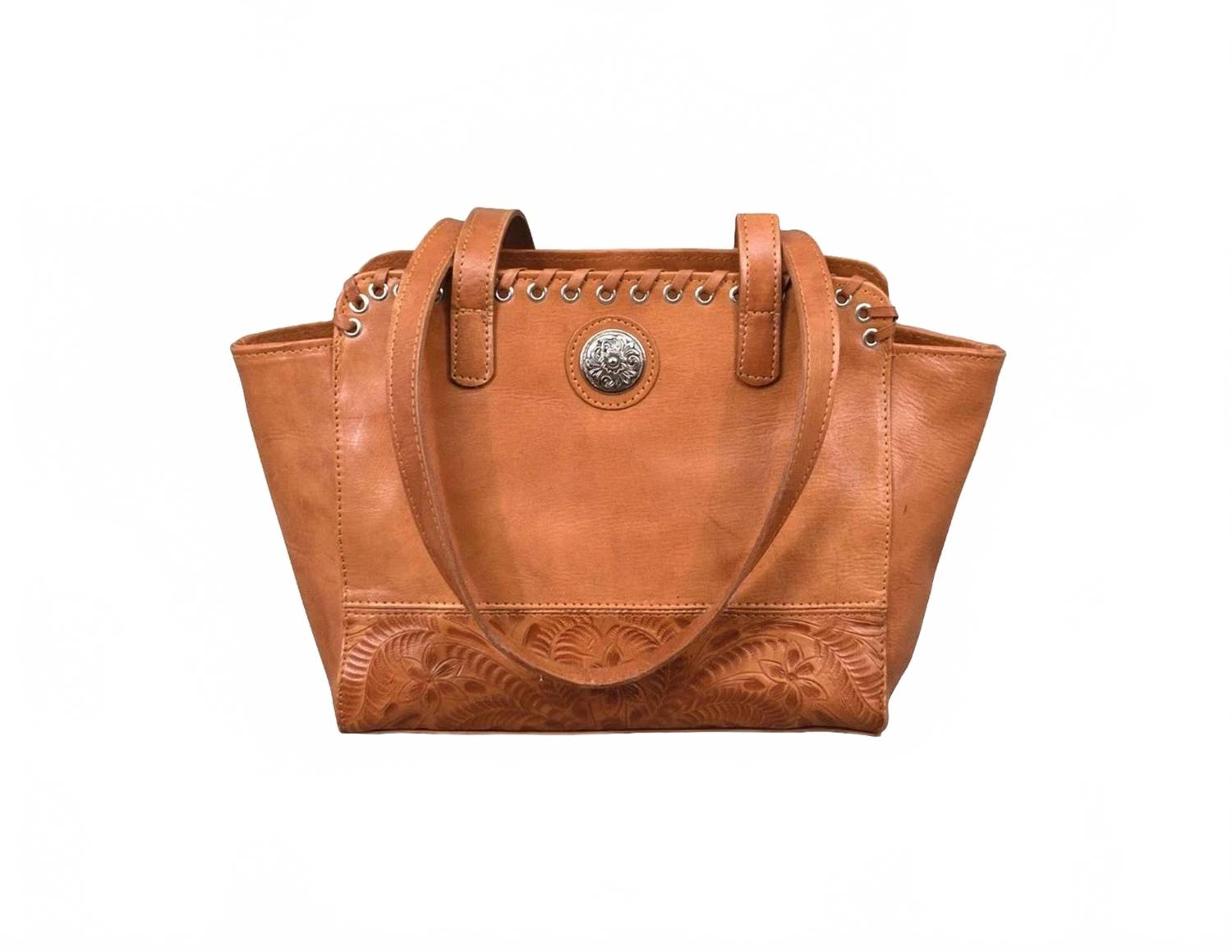 

Женская сумка-тоут с потайным карманом Harvest Moon натурального бежевого цвета American West