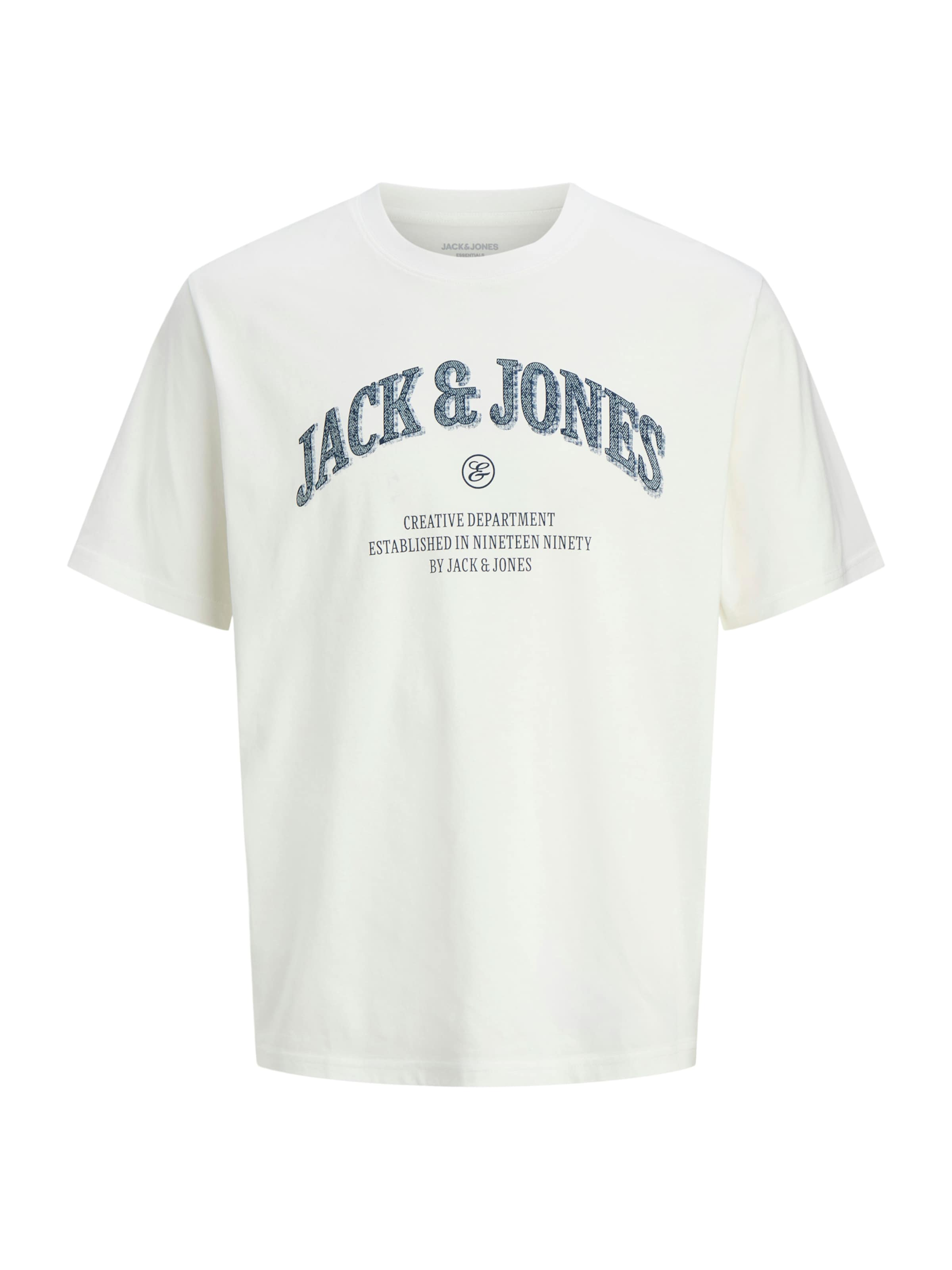 

Jack & Jones Plus Футболка 'JJEDenver' в белом цвете