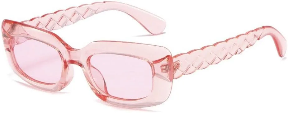 

Женские солнцезащитные очки прямоугольной формы, пластиковая оправа, оранжевый градиент, модные женские очки с защитой от УФ-излучения UV400 TKKTLLT, Pink