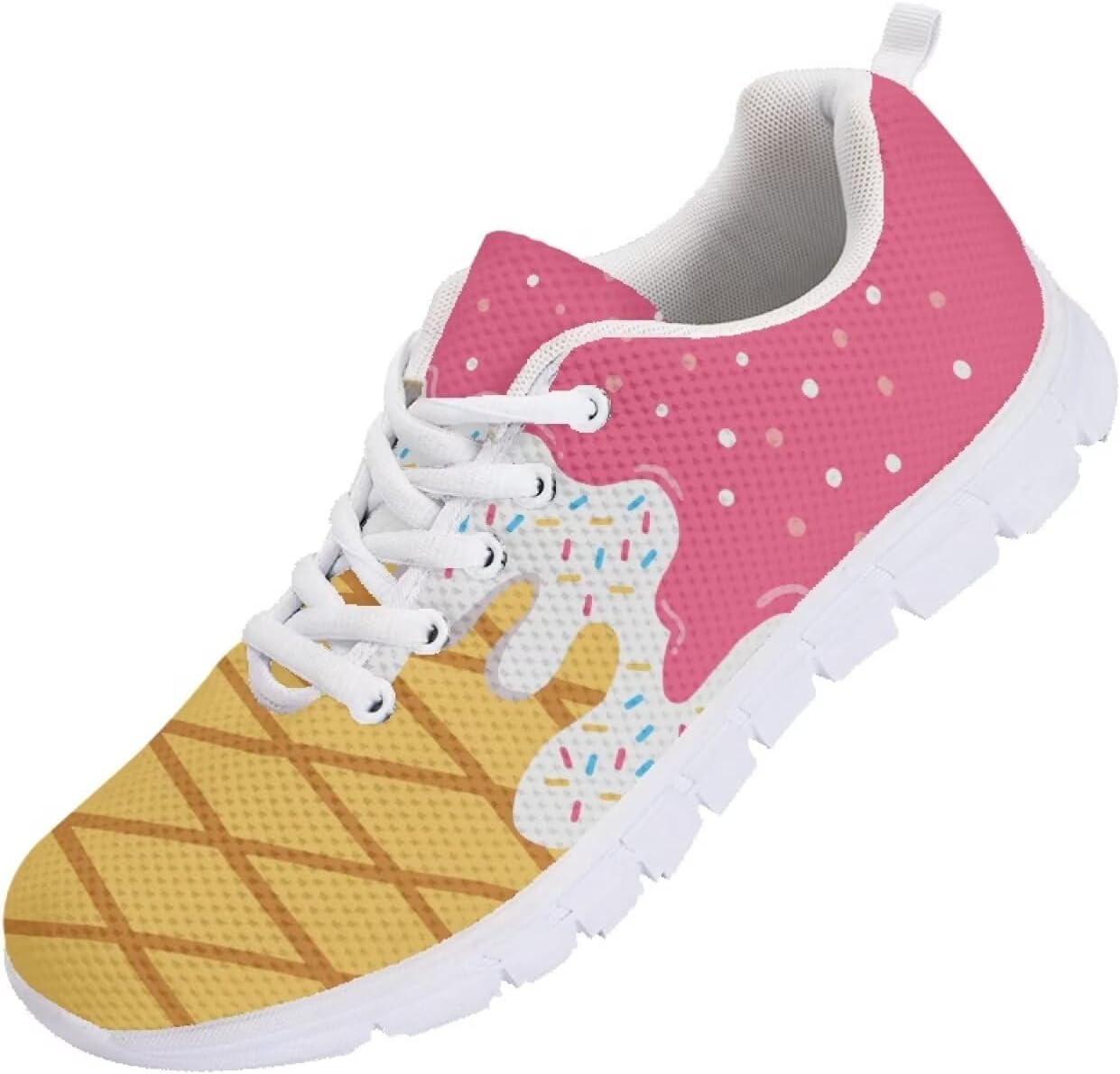 

Мужские кроссовки Funnydude Funny Print для прогулок, тенниса, легкие повседневные кеды для спортзала, путешествий и работы, Waffle