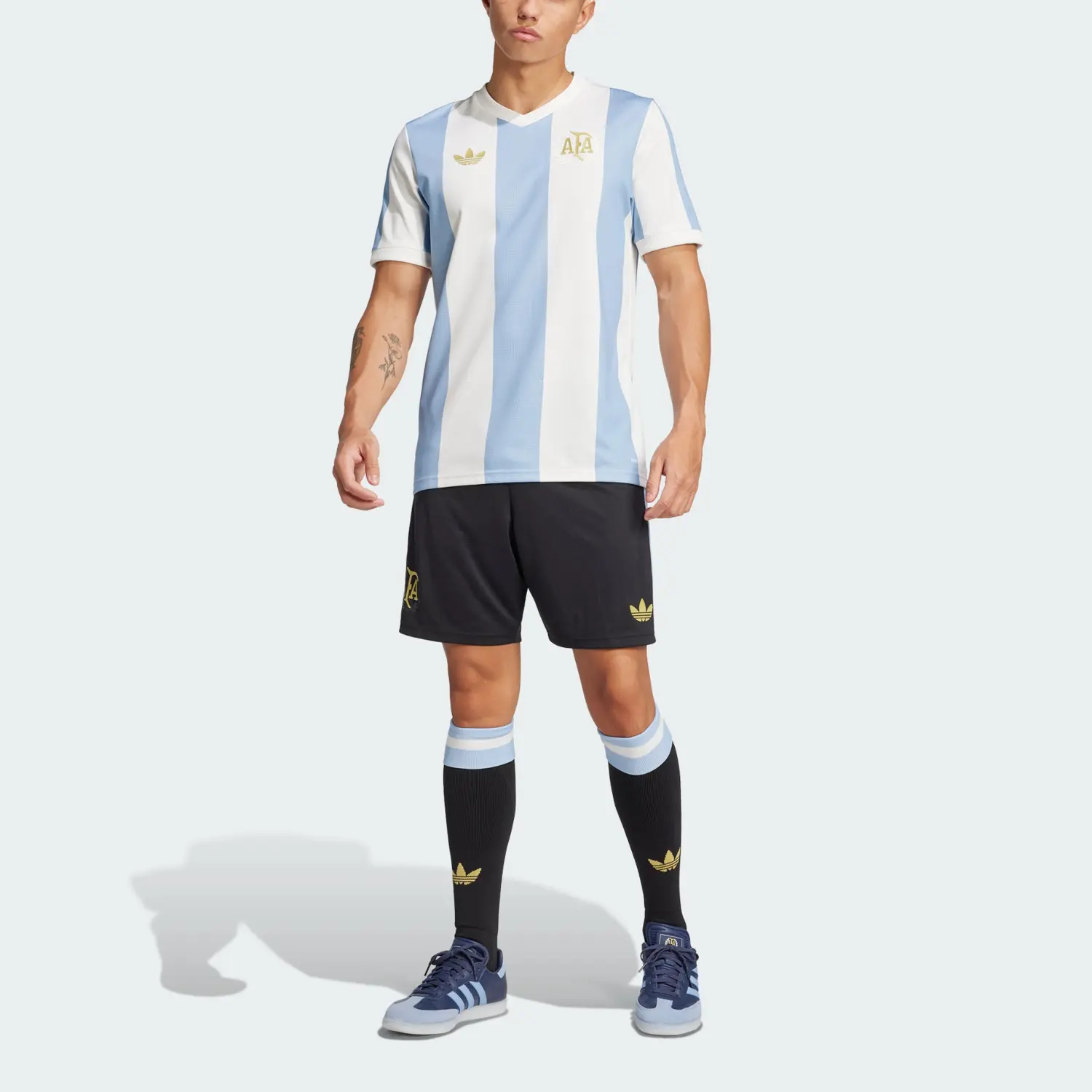 Футболка Adidas Free Shipping With AdiClub Argentina Anniversary Shorts Adidas Originals, черный — фото 4