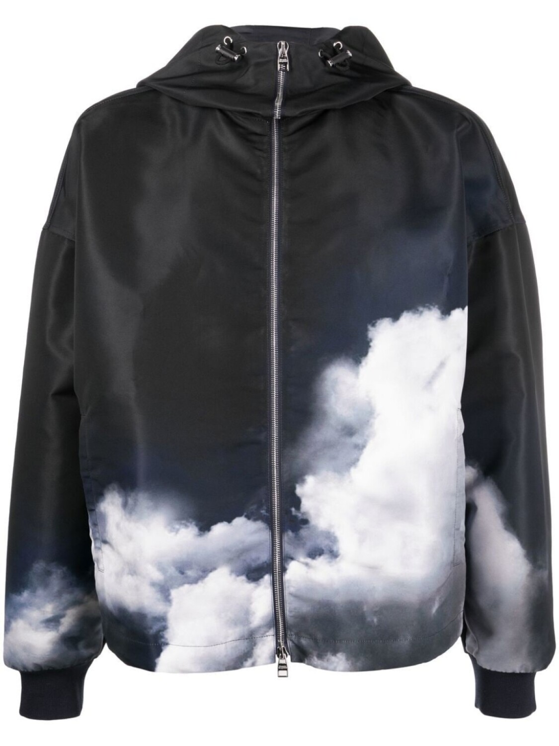 

Alexander McQueen куртка с капюшоном и принтом Storm Sky, черный
