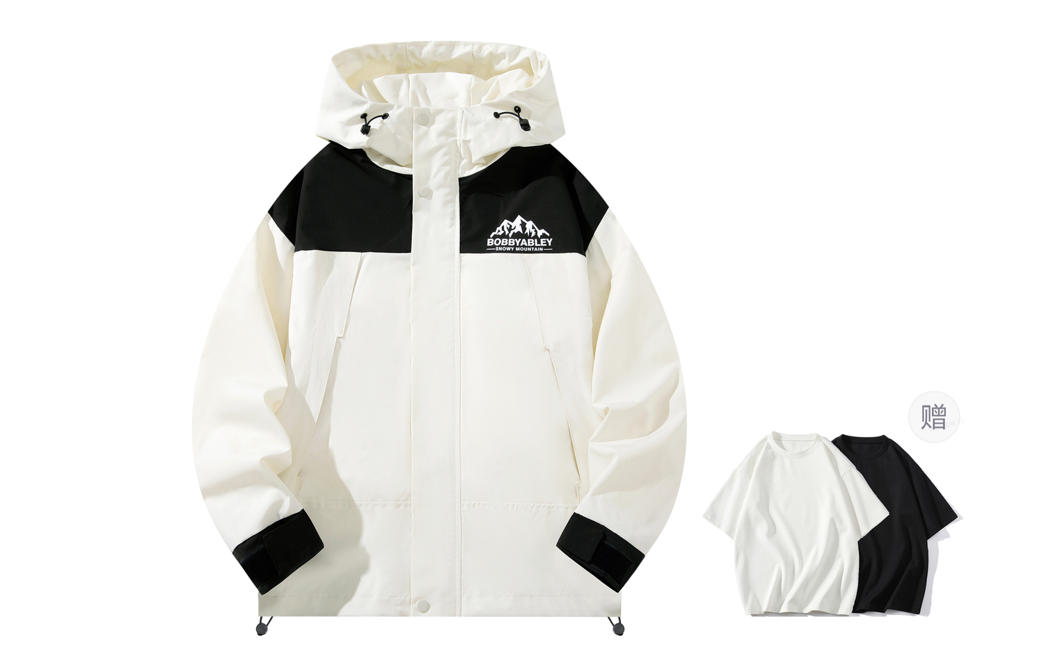 

BOBBY ABLEY Водонепроницаемая, ветрозащитная и дышащая ветровка Unisex, Ecru (Comes with 100% cotton Inner T-Shirt)