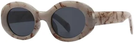 

Классические овальные очки в винтажном стиле, маленькая оправа, популярные очки для путешествий и вождения, солнцезащитные очки, модные MTZJH, Flower Gray