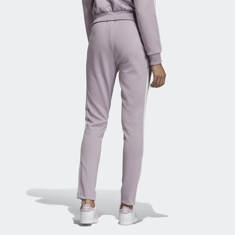Женские спортивные трикотажные брюки Adidas Originals Светло-розовый Сиреневый Серый — фото 4