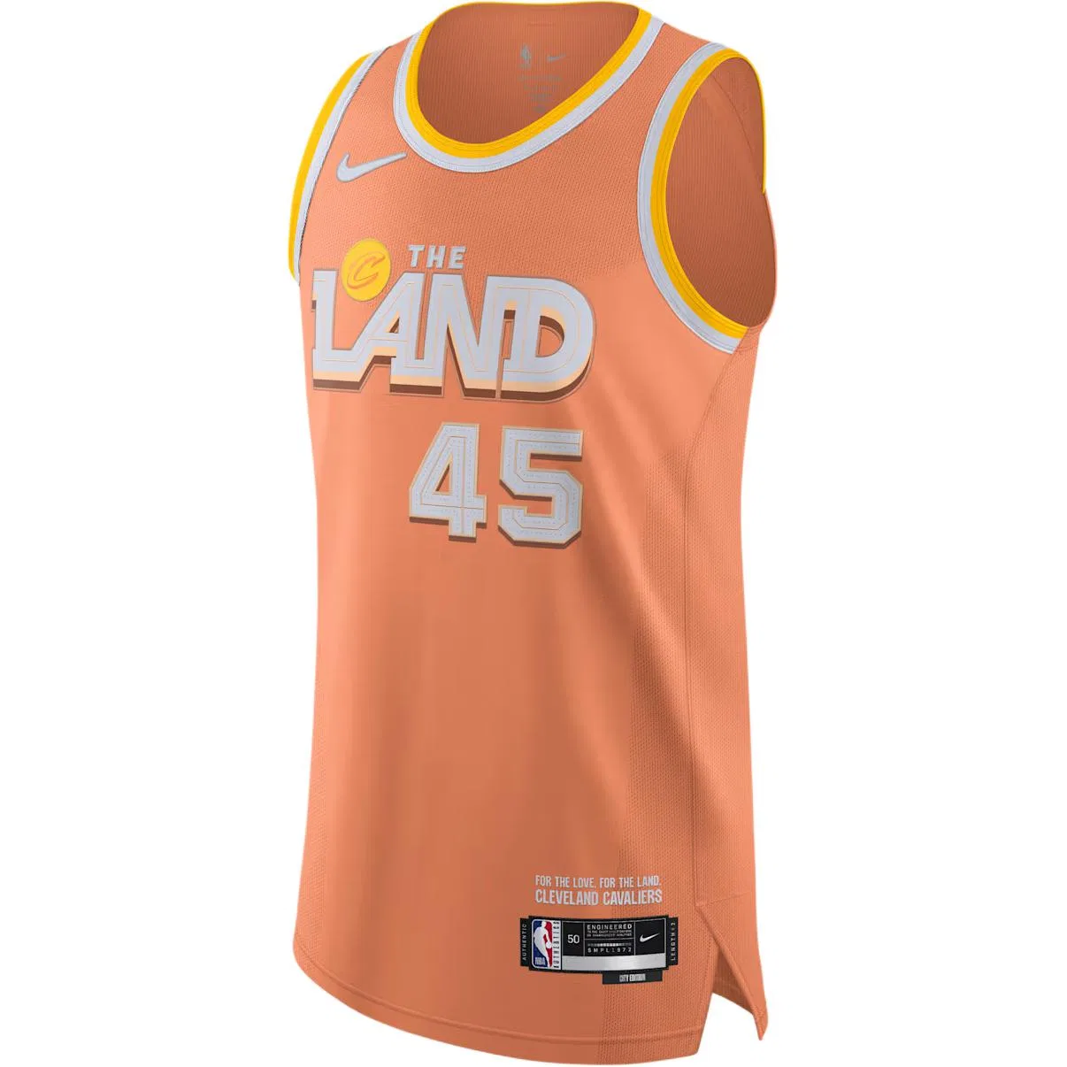 Баскетбольная майка мужская Dri FIT ADV FW25 Donovan Mitchell Cleveland Cavaliers City Edition Nike, Orange Frost