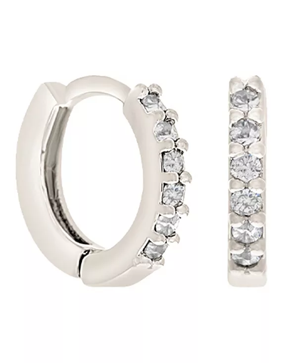 

Мини-Серьги-Кольца в форме куба Girls Crew, silver-tone