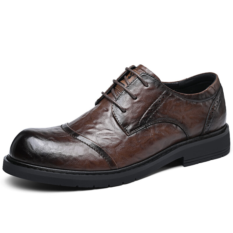 Туфли мужские Men"s Casual Men Low-Top Playboy, коричневый — фото 2