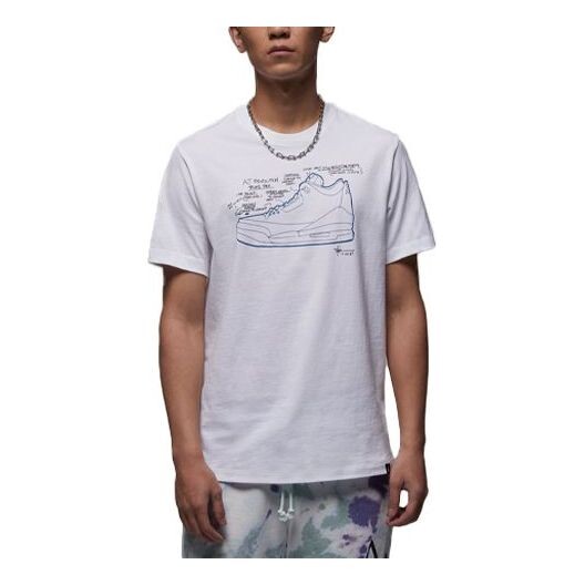 

Футболка Air Jordan Sneaker T-Shirt 'White', белый