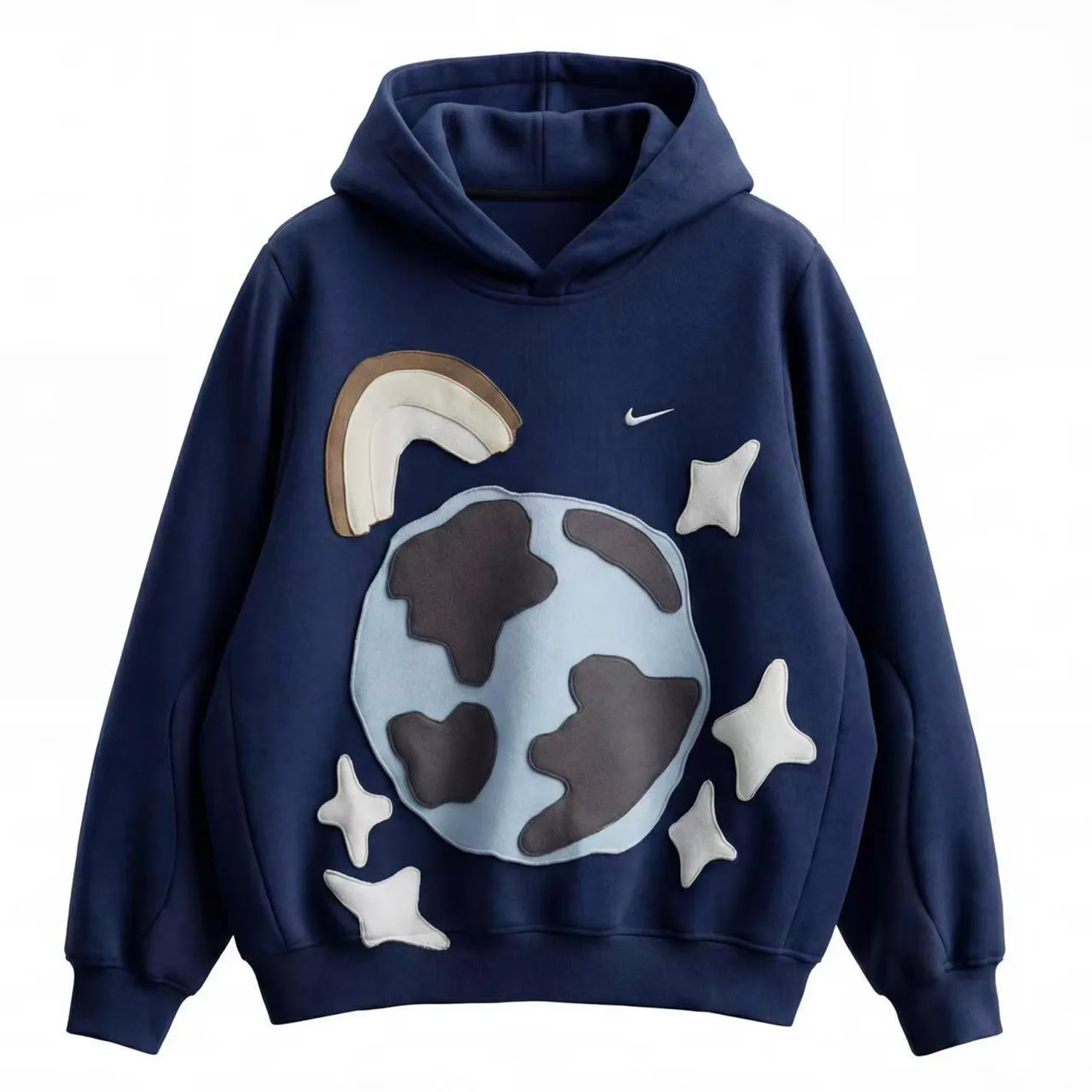 Nike Толстовка Unisex Navy Blue Hooded Moderate Regular