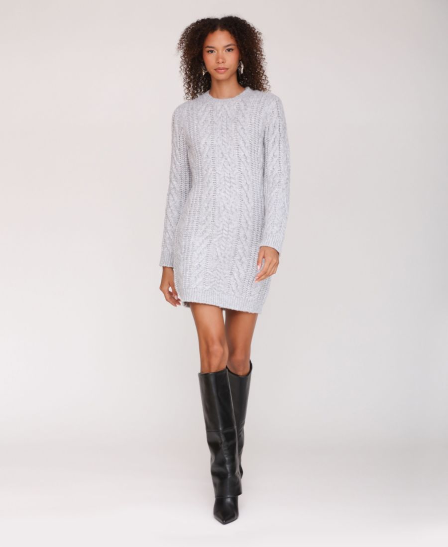 

Женское мини-платье с длинными рукавами и косами Avec Les Filles, Silver