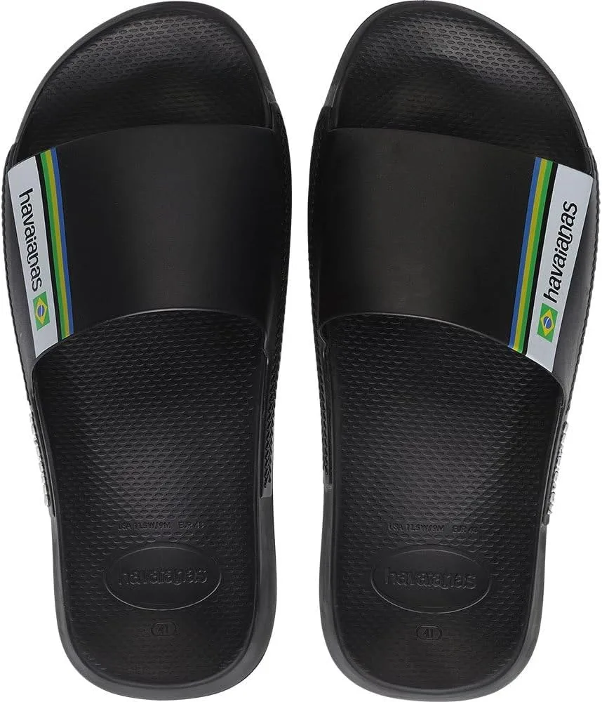 Шлепанцы унисекс Havaianas Brasil Сандалии скольжения, черный — фото 3