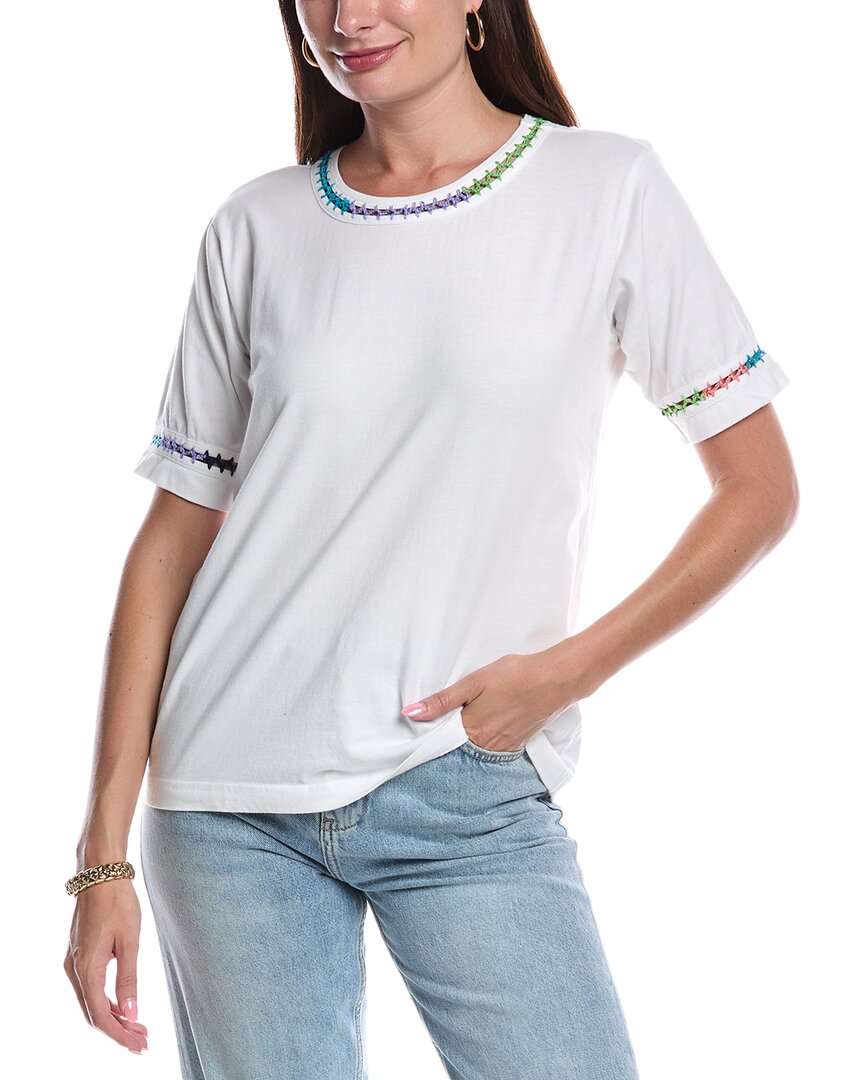 

Джонни Вас Вязаная Футболка Johnny Was, белый