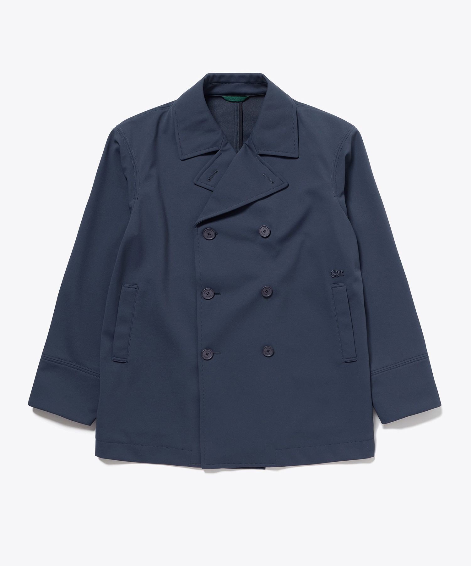 Трехслойное пальто-бушлат пике LACOSTE, Gray — фото 4