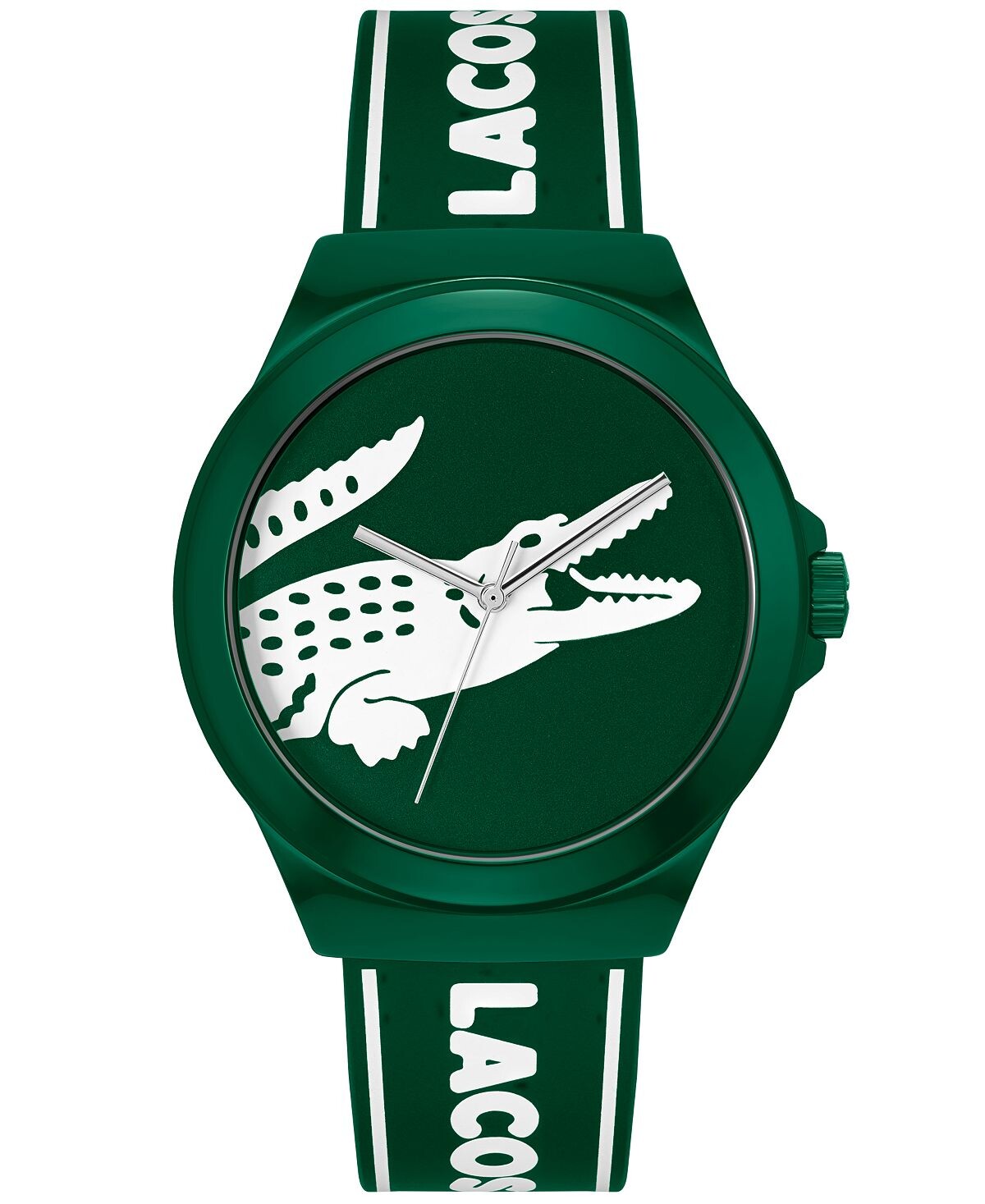 

Часы Neocroc унисекс с зеленым силиконовым ремешком, 42 мм Lacoste